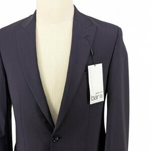 Bar III Men's Slim-Fit Wool Blend Stretch Suit Jacket Blazer Dark Burgundy 38 L